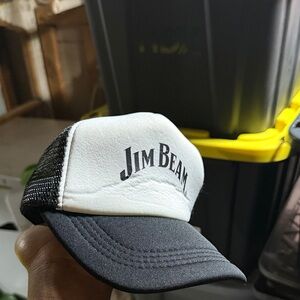 Jim Beam Black and White Trucker Hat